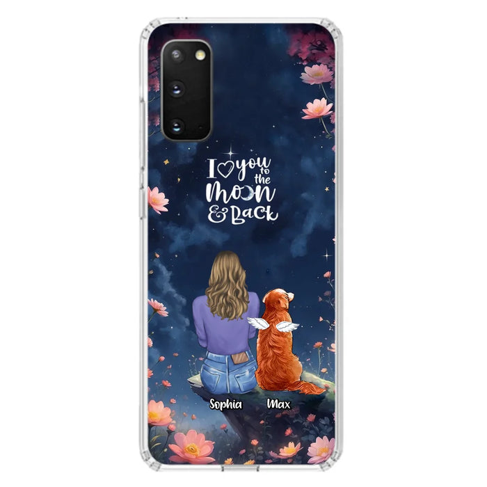 Custom Personalized Pet Phone Case - Gift Idea For Dog/ Cat/ Rabbit Owner - Case For iPhone/ Samsung - I Love You To The Moon & Back