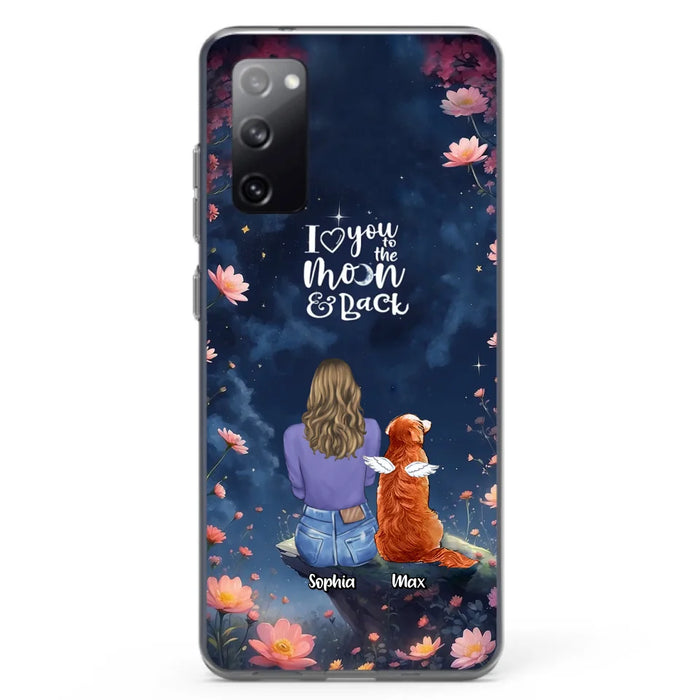 Custom Personalized Pet Phone Case - Gift Idea For Dog/ Cat/ Rabbit Owner - Case For iPhone/ Samsung - I Love You To The Moon & Back