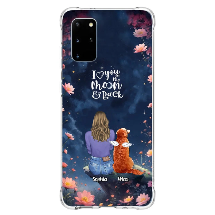 Custom Personalized Pet Phone Case - Gift Idea For Dog/ Cat/ Rabbit Owner - Case For iPhone/ Samsung - I Love You To The Moon & Back