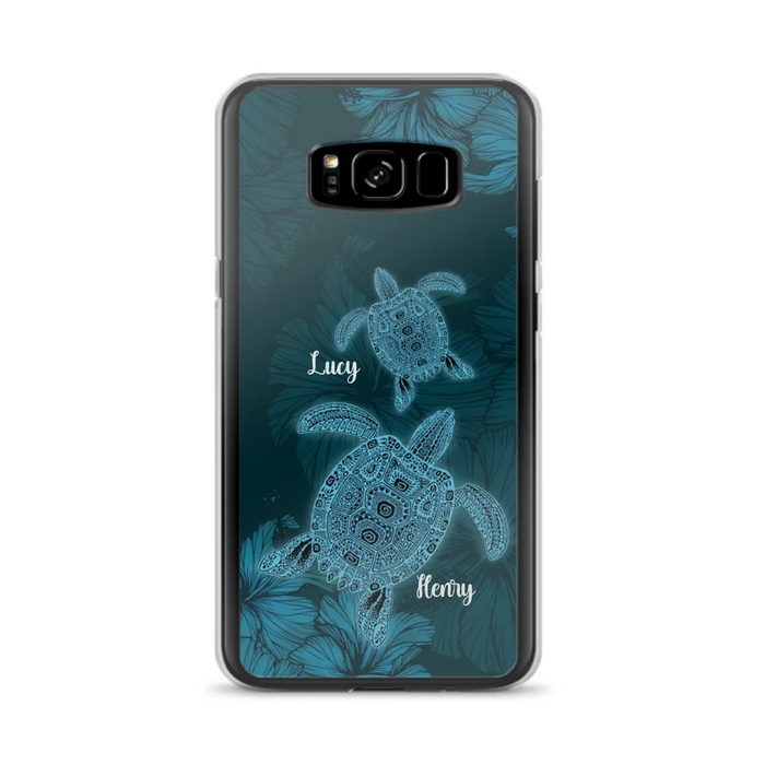 Custom Personalized Turtle Phone Case - Upto 6 Turtles - Case For iPhone, Samsung and Xiaomi