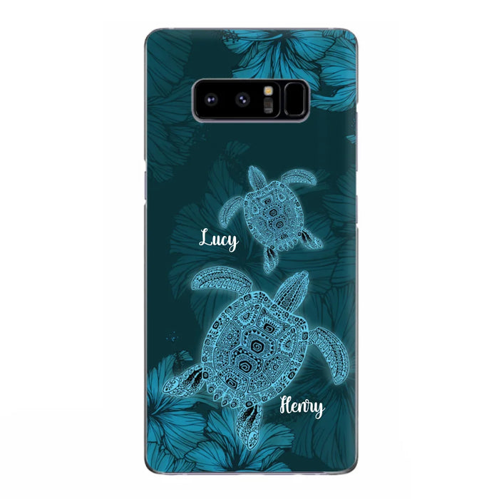 Custom Personalized Turtle Phone Case - Upto 6 Turtles - Case For iPhone, Samsung and Xiaomi