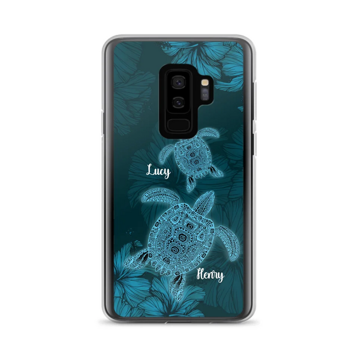 Custom Personalized Turtle Phone Case - Upto 6 Turtles - Case For iPhone, Samsung and Xiaomi