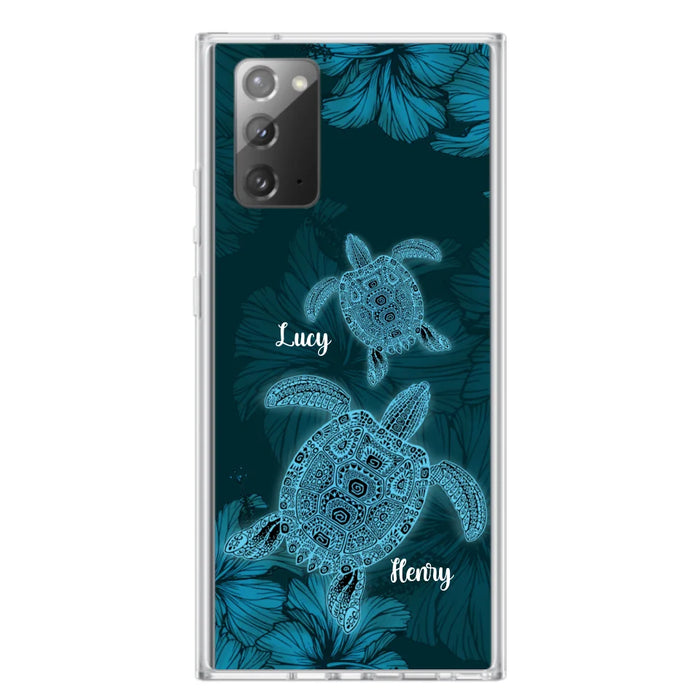 Custom Personalized Turtle Phone Case - Upto 6 Turtles - Case For iPhone, Samsung and Xiaomi