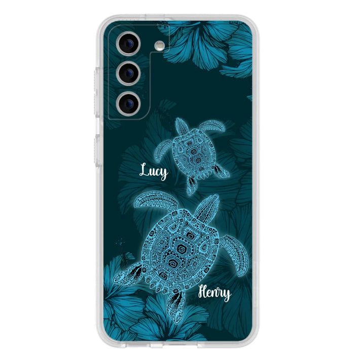 Custom Personalized Turtle Phone Case - Upto 6 Turtles - Case For iPhone, Samsung and Xiaomi