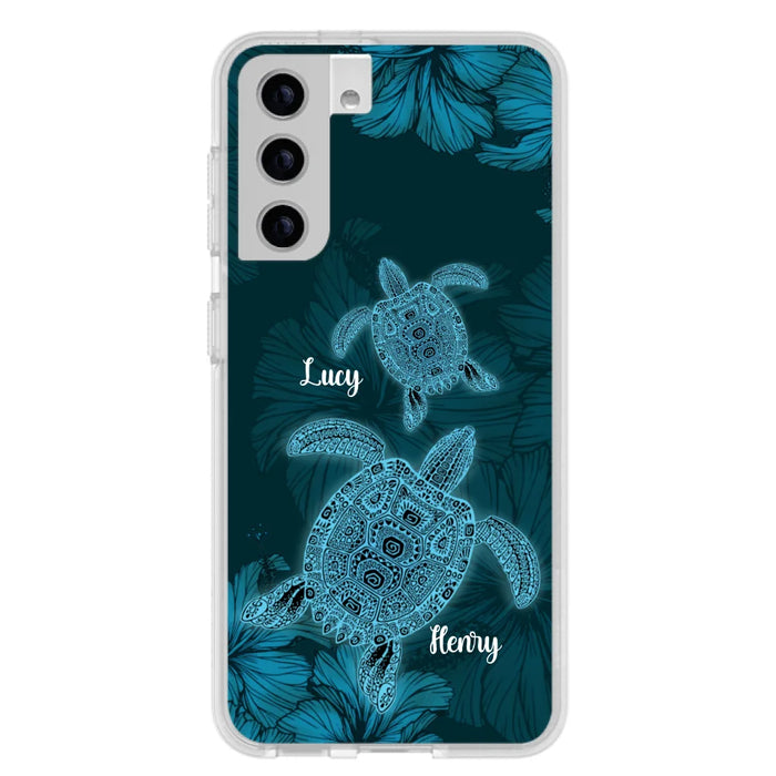 Custom Personalized Turtle Phone Case - Upto 6 Turtles - Case For iPhone, Samsung and Xiaomi