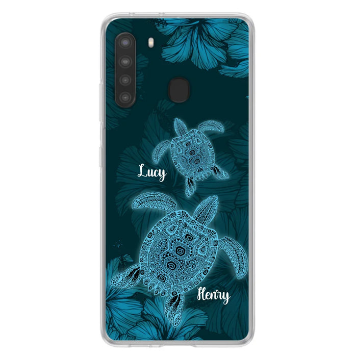 Custom Personalized Turtle Phone Case - Upto 6 Turtles - Case For iPhone, Samsung and Xiaomi