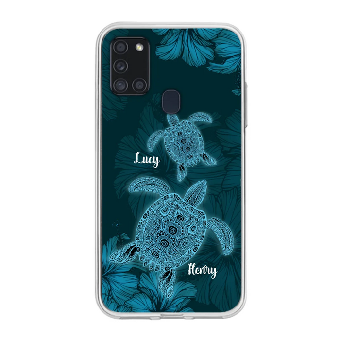 Custom Personalized Turtle Phone Case - Upto 6 Turtles - Case For iPhone, Samsung and Xiaomi