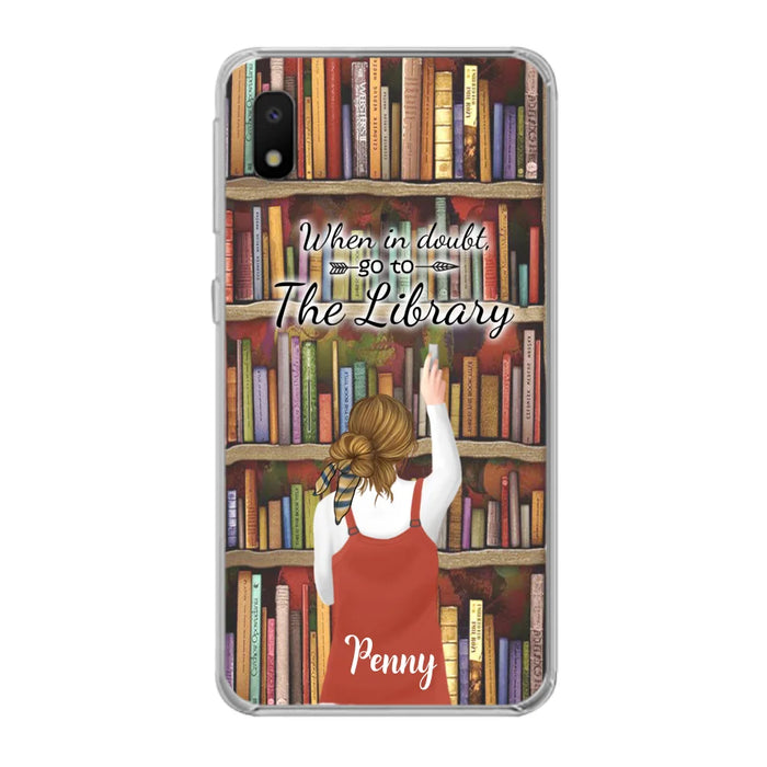 Personalized Reading Girl/ Reading Hobby Phone Case - Best Gift For Reading Girls - When in doubt, go to the library  - 7AZ0EJ