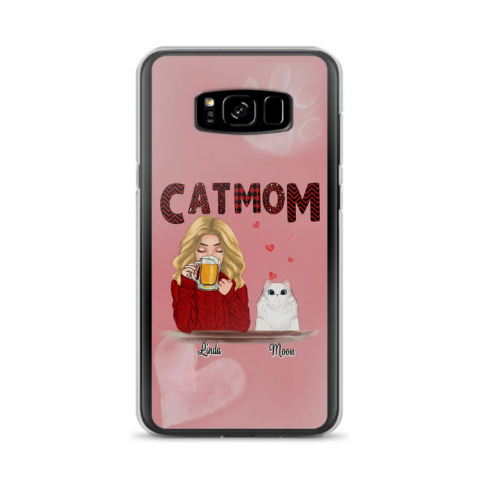 Custom Personalized Pet Mom Phone Case - Best Gift Idea For Pet Lovers With Upto 4 Pets - Case For iPhone, Samsung and Xiaomi