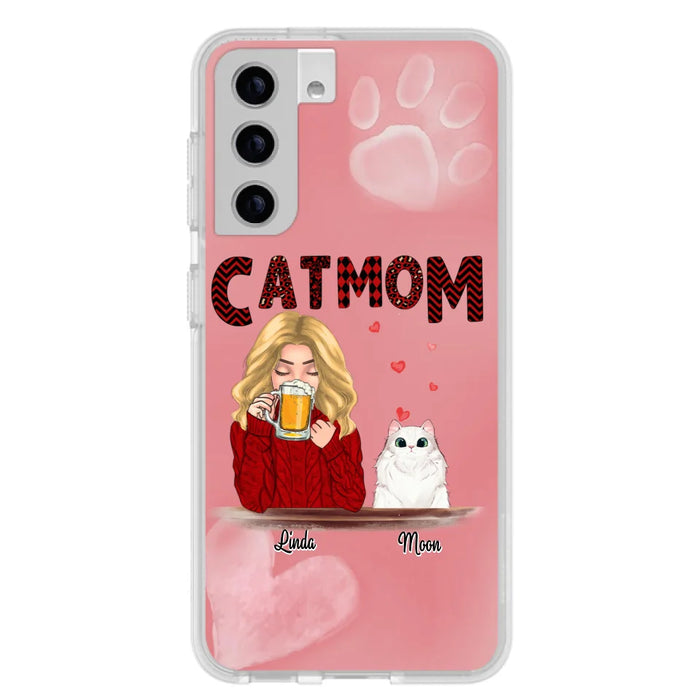 Custom Personalized Pet Mom Phone Case - Best Gift Idea For Pet Lovers With Upto 4 Pets - Case For iPhone, Samsung and Xiaomi