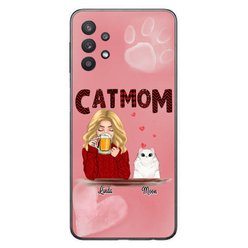 Custom Personalized Pet Mom Phone Case - Best Gift Idea For Pet Lovers With Upto 4 Pets - Case For iPhone, Samsung and Xiaomi