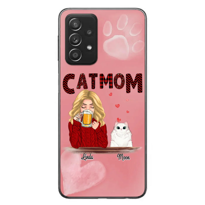 Custom Personalized Pet Mom Phone Case - Best Gift Idea For Pet Lovers With Upto 4 Pets - Case For iPhone, Samsung and Xiaomi