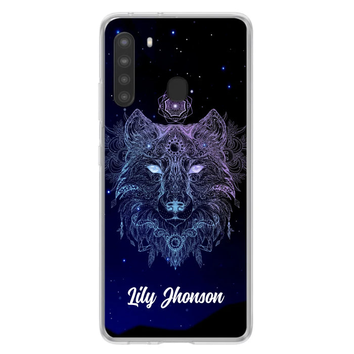 Custom Personalized Wolf Mandala Phone Case - Best Gift For Wolf Lover's - Case For iPhone, Samsung and Xiaomi - TOMO90