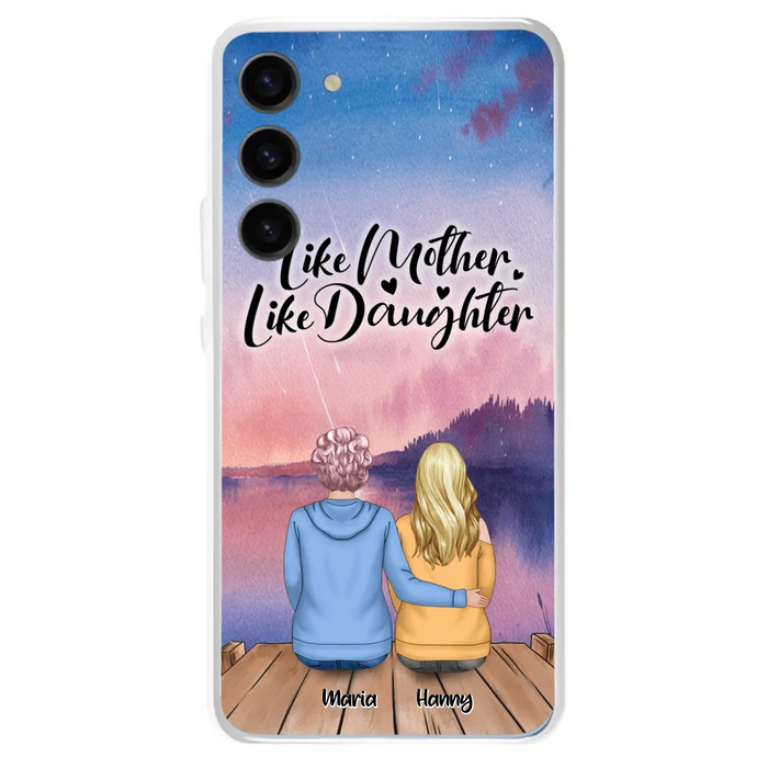 Custom Personalized Mom Phone Case - Gifts For Dog Lovers With Upto 3 Dogs - Like Mother Like Daughter