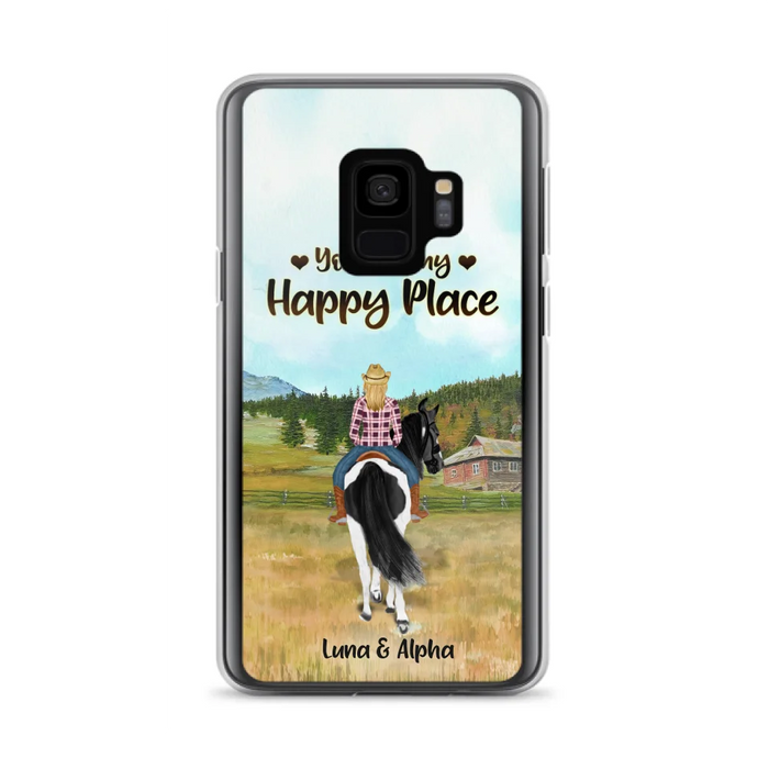 Custom Personalized Horse Riding Phone Case - You Are My Happy Place - Case Phone For iPhone And Samsung