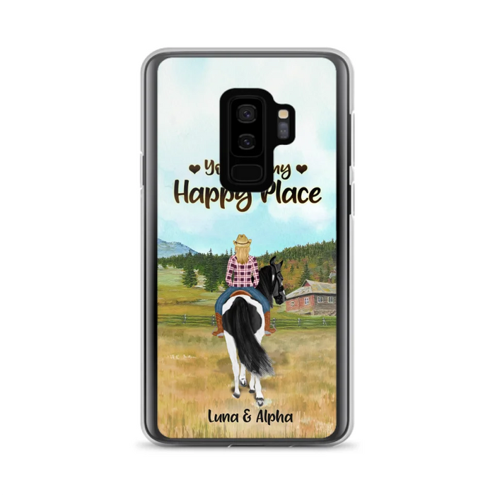 Custom Personalized Horse Riding Phone Case - You Are My Happy Place - Case Phone For iPhone And Samsung