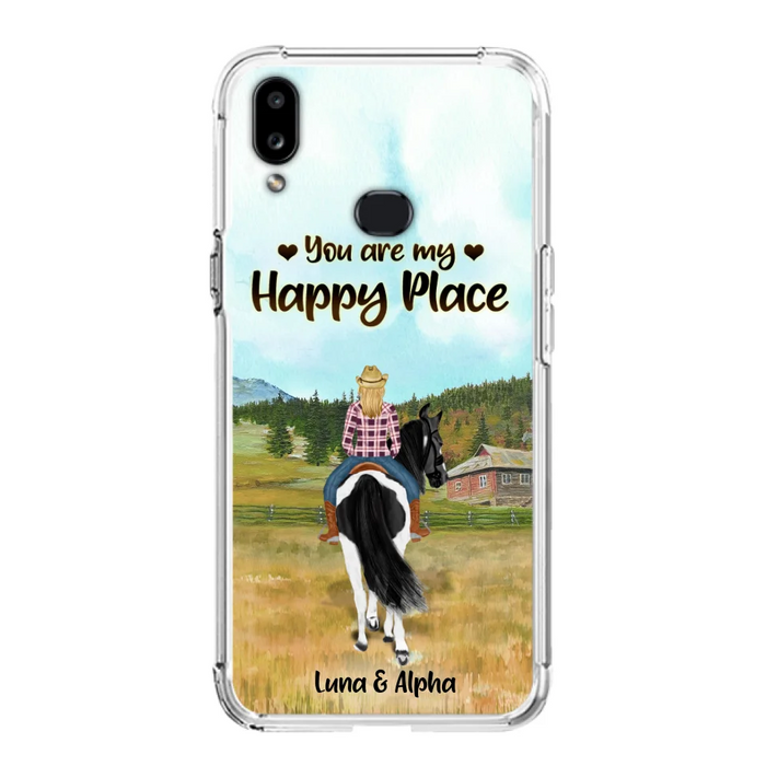 Custom Personalized Horse Riding Phone Case - You Are My Happy Place - Case Phone For iPhone And Samsung