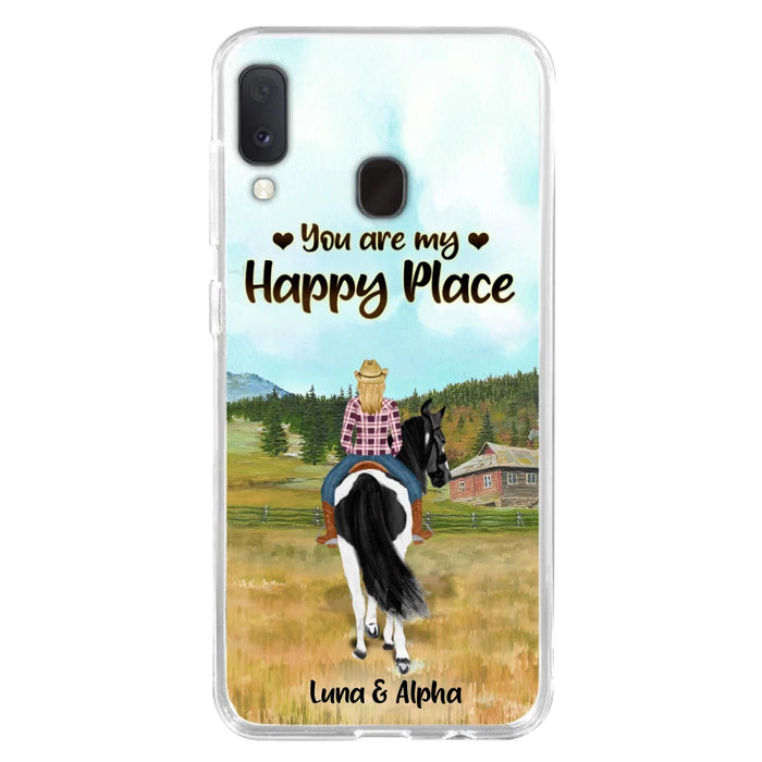 Custom Personalized Horse Riding Phone Case - You Are My Happy Place - Case Phone For iPhone And Samsung