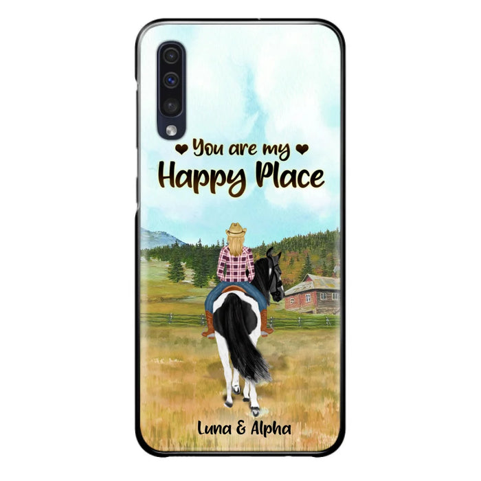 Custom Personalized Horse Riding Phone Case - You Are My Happy Place - Case Phone For iPhone And Samsung