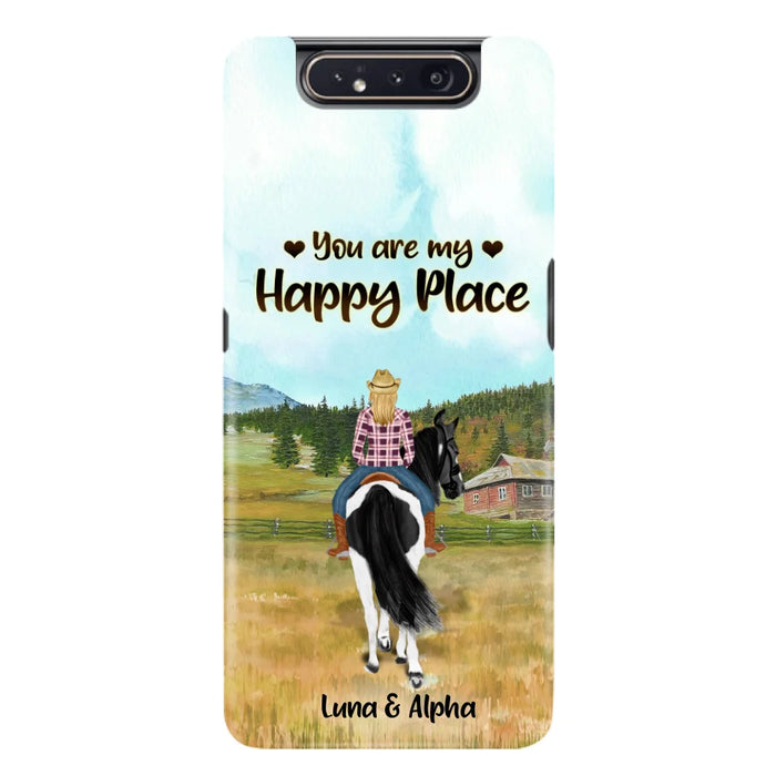 Custom Personalized Horse Riding Phone Case - You Are My Happy Place - Case Phone For iPhone And Samsung