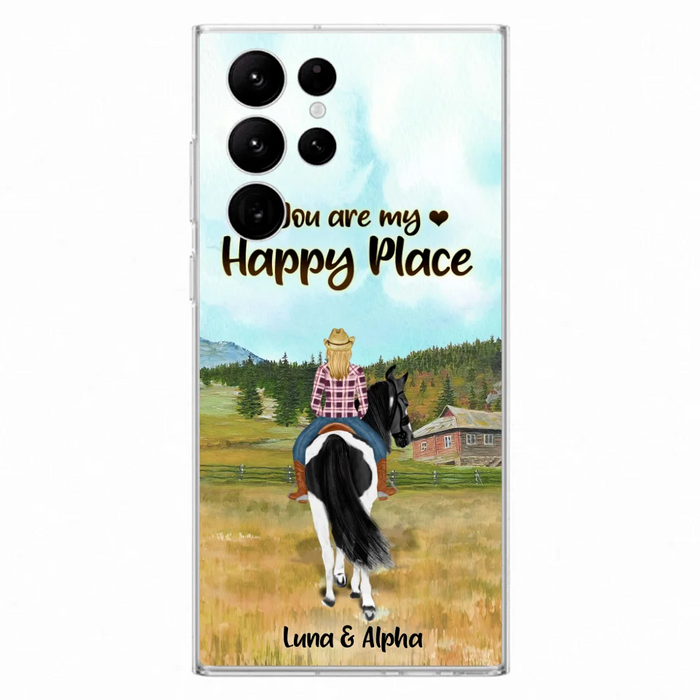 Custom Personalized Horse Riding Phone Case - You Are My Happy Place - Case Phone For iPhone And Samsung