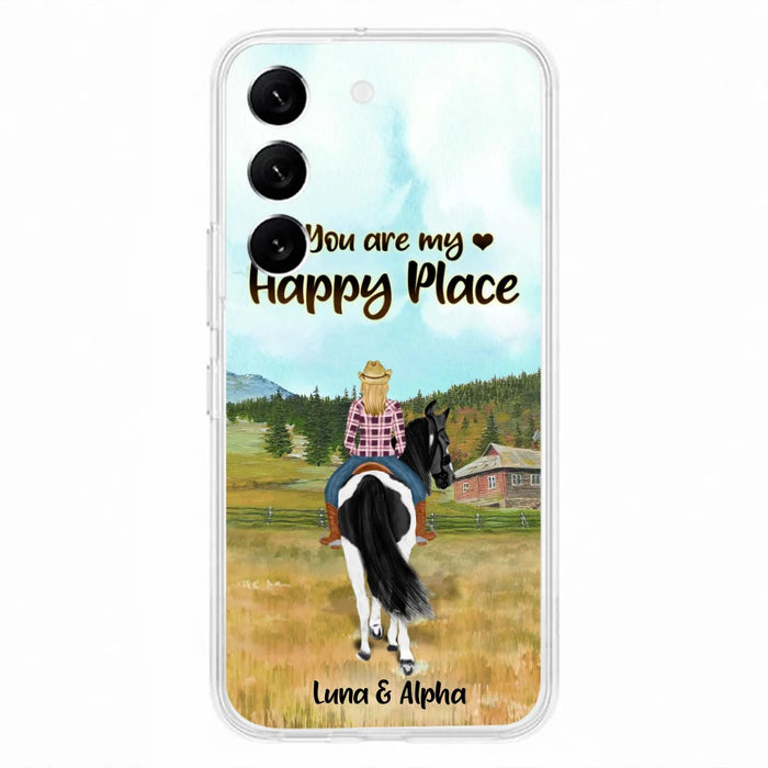 Custom Personalized Horse Riding Phone Case - You Are My Happy Place - Case Phone For iPhone And Samsung