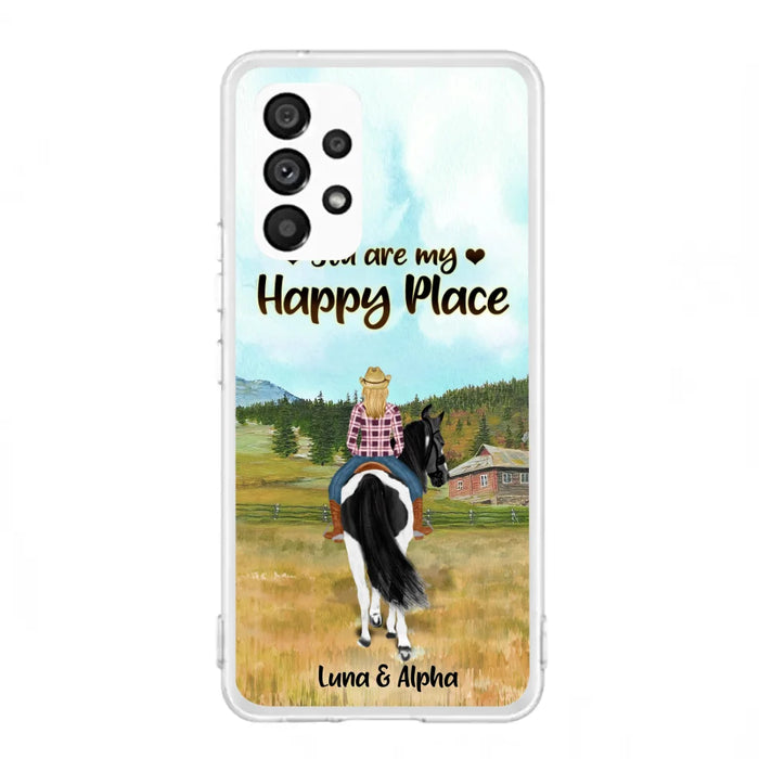 Custom Personalized Horse Riding Phone Case - You Are My Happy Place - Case Phone For iPhone And Samsung