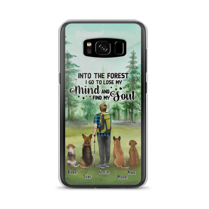 Custom Personalized Solo Trekking Woods  With Pets Phone Case - Upto 4 Pets - Case For iPhone and Samsung - 6CIAJ9