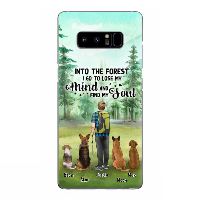 Custom Personalized Solo Trekking Woods  With Pets Phone Case - Upto 4 Pets - Case For iPhone and Samsung - 6CIAJ9