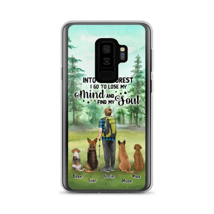 Custom Personalized Solo Trekking Woods  With Pets Phone Case - Upto 4 Pets - Case For iPhone and Samsung - 6CIAJ9