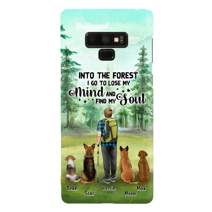 Custom Personalized Solo Trekking Woods  With Pets Phone Case - Upto 4 Pets - Case For iPhone and Samsung - 6CIAJ9