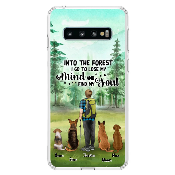 Custom Personalized Solo Trekking Woods  With Pets Phone Case - Upto 4 Pets - Case For iPhone and Samsung - 6CIAJ9