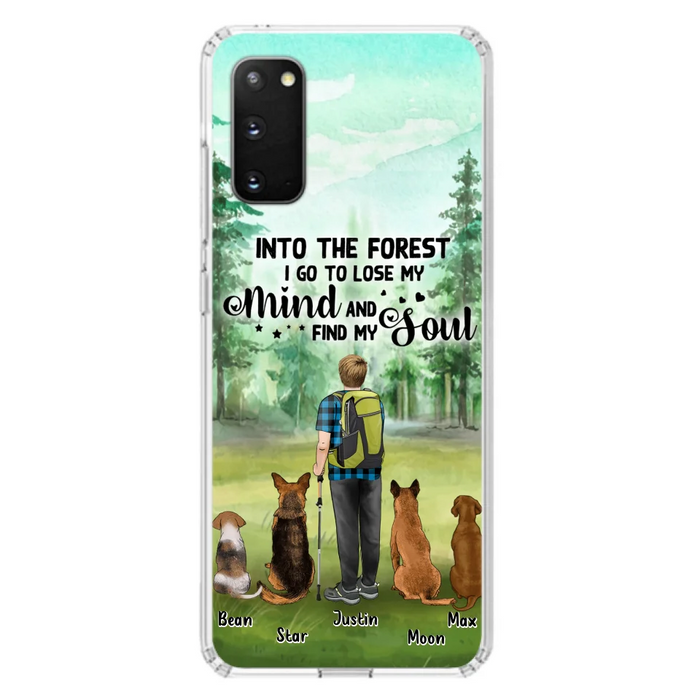 Custom Personalized Solo Trekking Woods  With Pets Phone Case - Upto 4 Pets - Case For iPhone and Samsung - 6CIAJ9