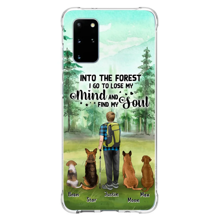 Custom Personalized Solo Trekking Woods  With Pets Phone Case - Upto 4 Pets - Case For iPhone and Samsung - 6CIAJ9