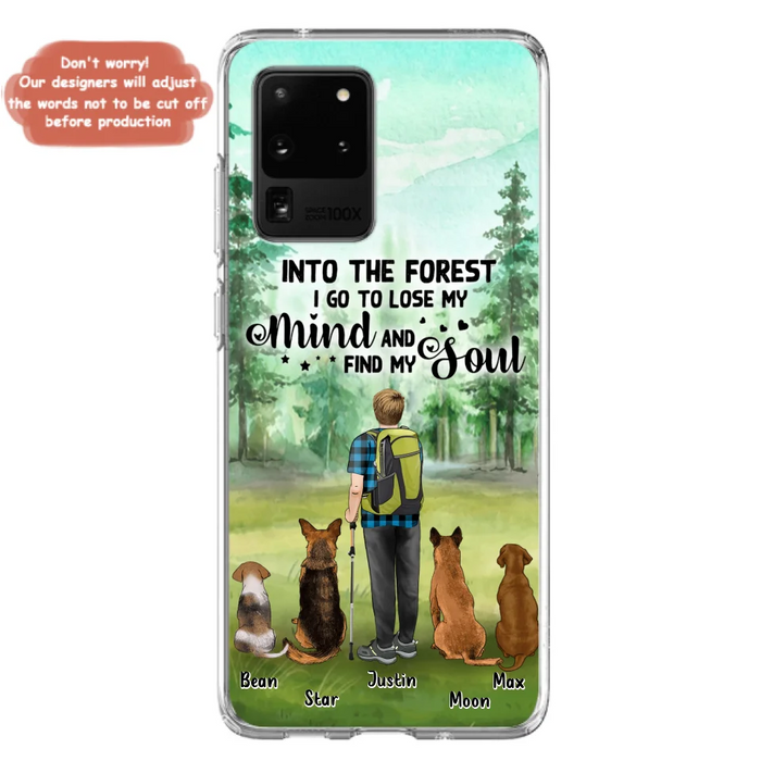 Custom Personalized Solo Trekking Woods  With Pets Phone Case - Upto 4 Pets - Case For iPhone and Samsung - 6CIAJ9