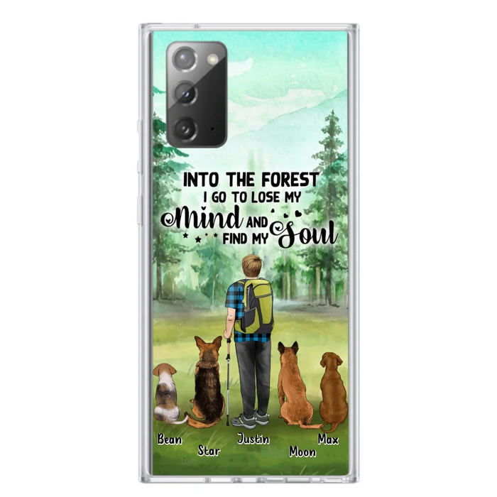 Custom Personalized Solo Trekking Woods  With Pets Phone Case - Upto 4 Pets - Case For iPhone and Samsung - 6CIAJ9