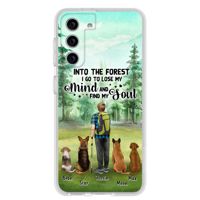 Custom Personalized Solo Trekking Woods  With Pets Phone Case - Upto 4 Pets - Case For iPhone and Samsung - 6CIAJ9