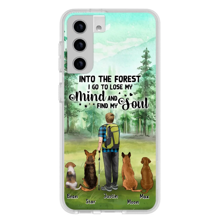 Custom Personalized Solo Trekking Woods  With Pets Phone Case - Upto 4 Pets - Case For iPhone and Samsung - 6CIAJ9