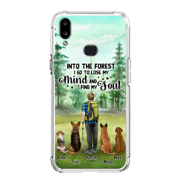 Custom Personalized Solo Trekking Woods  With Pets Phone Case - Upto 4 Pets - Case For iPhone and Samsung - 6CIAJ9