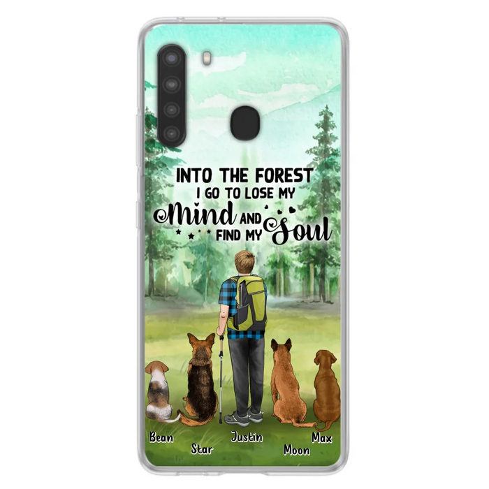 Custom Personalized Solo Trekking Woods  With Pets Phone Case - Upto 4 Pets - Case For iPhone and Samsung - 6CIAJ9