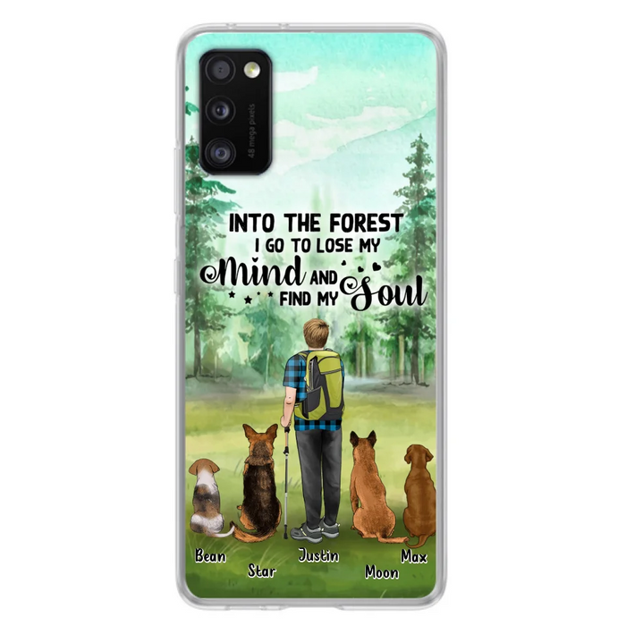 Custom Personalized Solo Trekking Woods  With Pets Phone Case - Upto 4 Pets - Case For iPhone and Samsung - 6CIAJ9