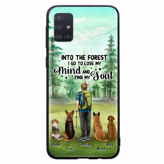 Custom Personalized Solo Trekking Woods  With Pets Phone Case - Upto 4 Pets - Case For iPhone and Samsung - 6CIAJ9