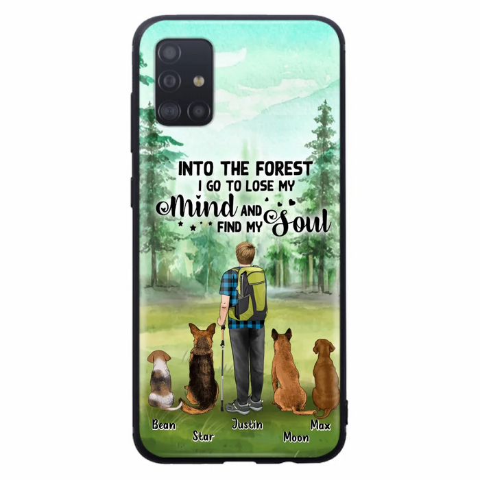 Custom Personalized Solo Trekking Woods  With Pets Phone Case - Upto 4 Pets - Case For iPhone and Samsung - 6CIAJ9