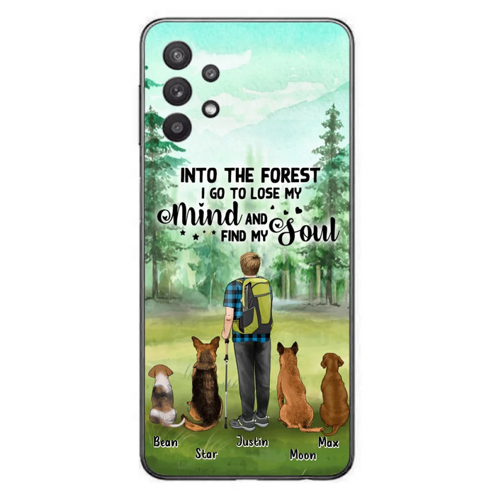 Custom Personalized Solo Trekking Woods  With Pets Phone Case - Upto 4 Pets - Case For iPhone and Samsung - 6CIAJ9