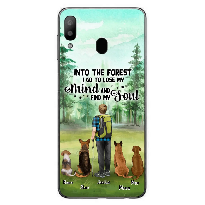 Custom Personalized Solo Trekking Woods  With Pets Phone Case - Upto 4 Pets - Case For iPhone and Samsung - 6CIAJ9