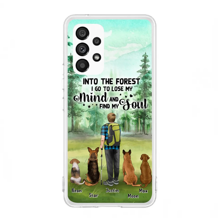 Custom Personalized Solo Trekking Woods  With Pets Phone Case - Upto 4 Pets - Case For iPhone and Samsung - 6CIAJ9