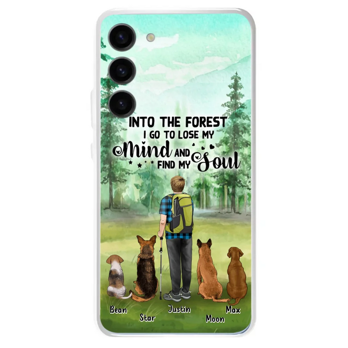 Custom Personalized Solo Trekking Woods  With Pets Phone Case - Upto 4 Pets - Case For iPhone and Samsung - 6CIAJ9