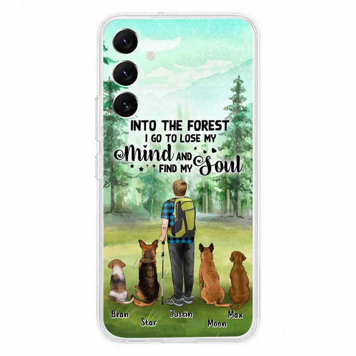 Custom Personalized Solo Trekking Woods  With Pets Phone Case - Upto 4 Pets - Case For iPhone and Samsung - 6CIAJ9