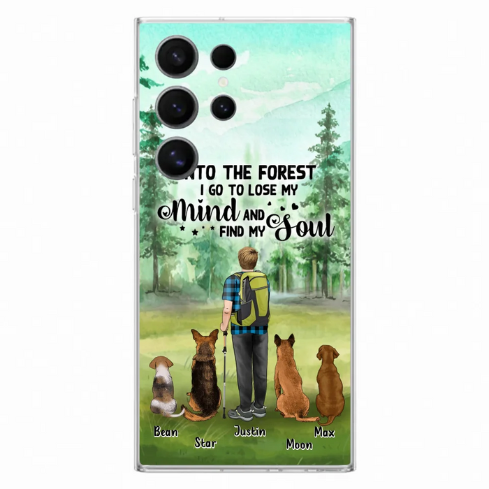 Custom Personalized Solo Trekking Woods  With Pets Phone Case - Upto 4 Pets - Case For iPhone and Samsung - 6CIAJ9