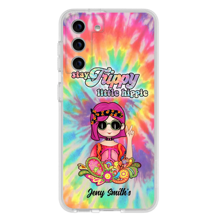 Personalized Hippie Phone Case - Stay Trippy Little Hippie - Case Phone For iPhone And Samsung